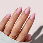 Pastel Baby Pink Press On Nails – Almond Shaped Soft Gel Fake Nails with Glue & Full Kit